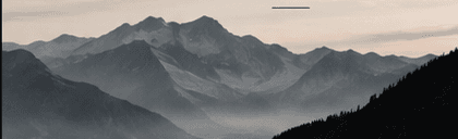 Mountain range at dusk
